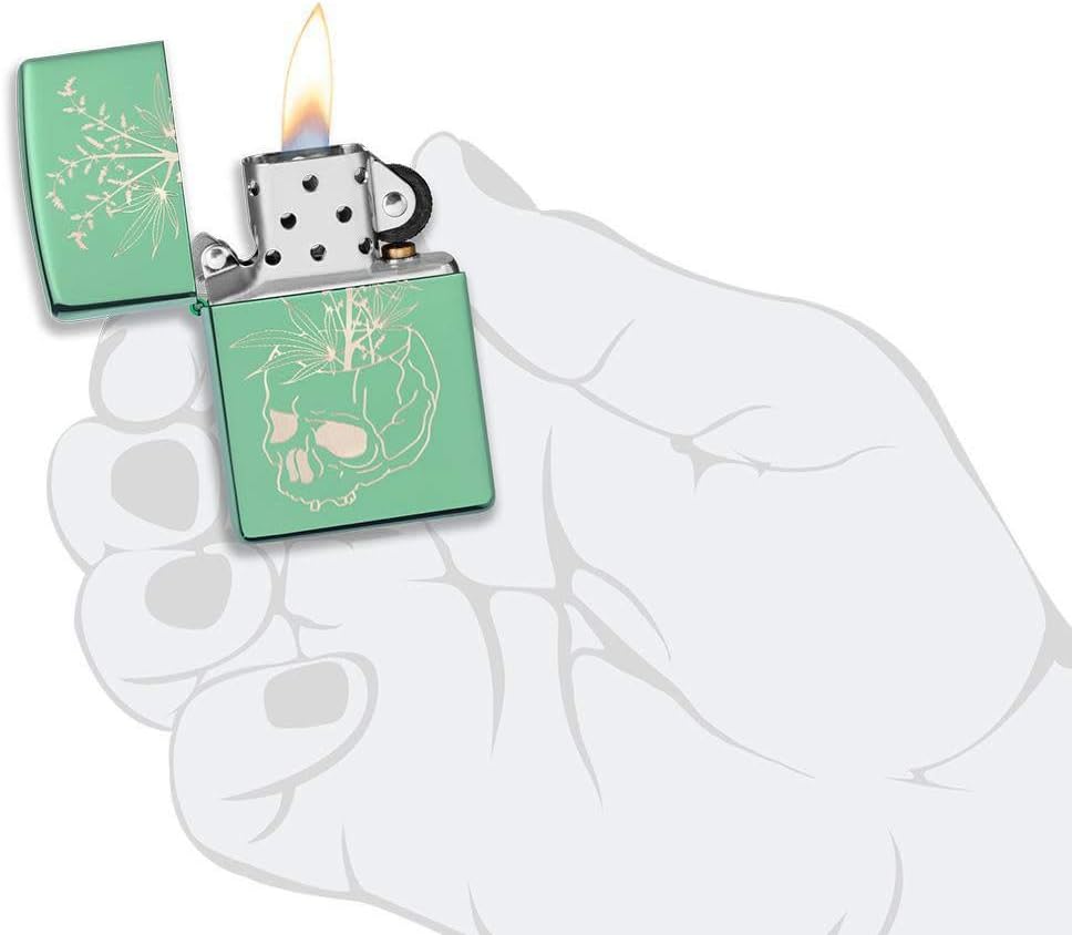 High Polish Green Pocket Lighter S414