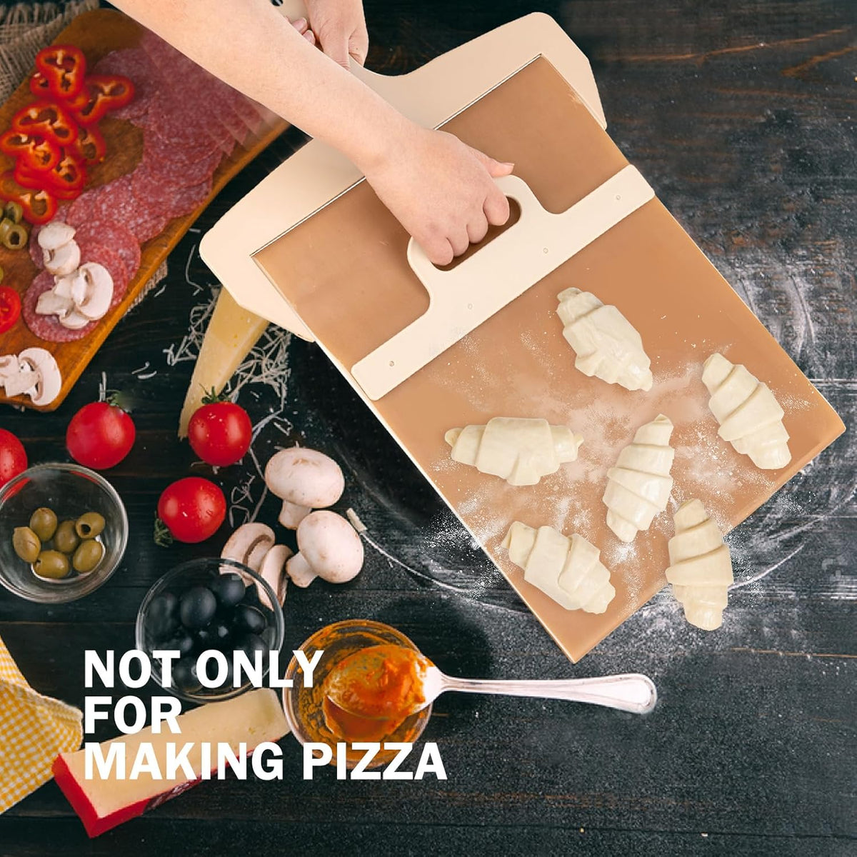 12 inch Non-Stick Pizza Peel with Handle F22553