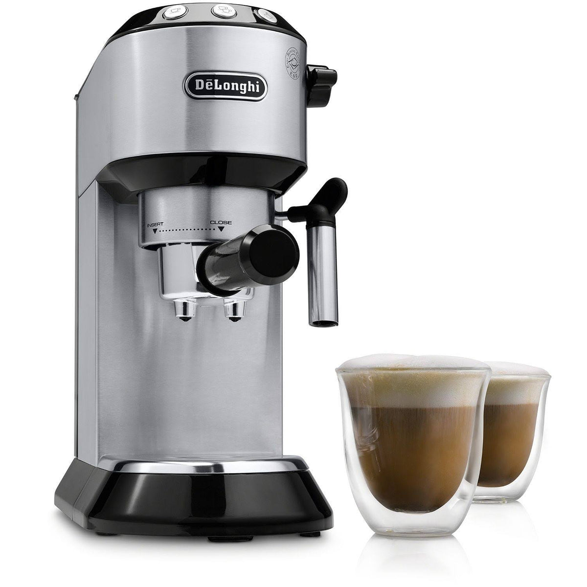15-Bar Espresso Machine with 2 Cappuccino Glasses U1276