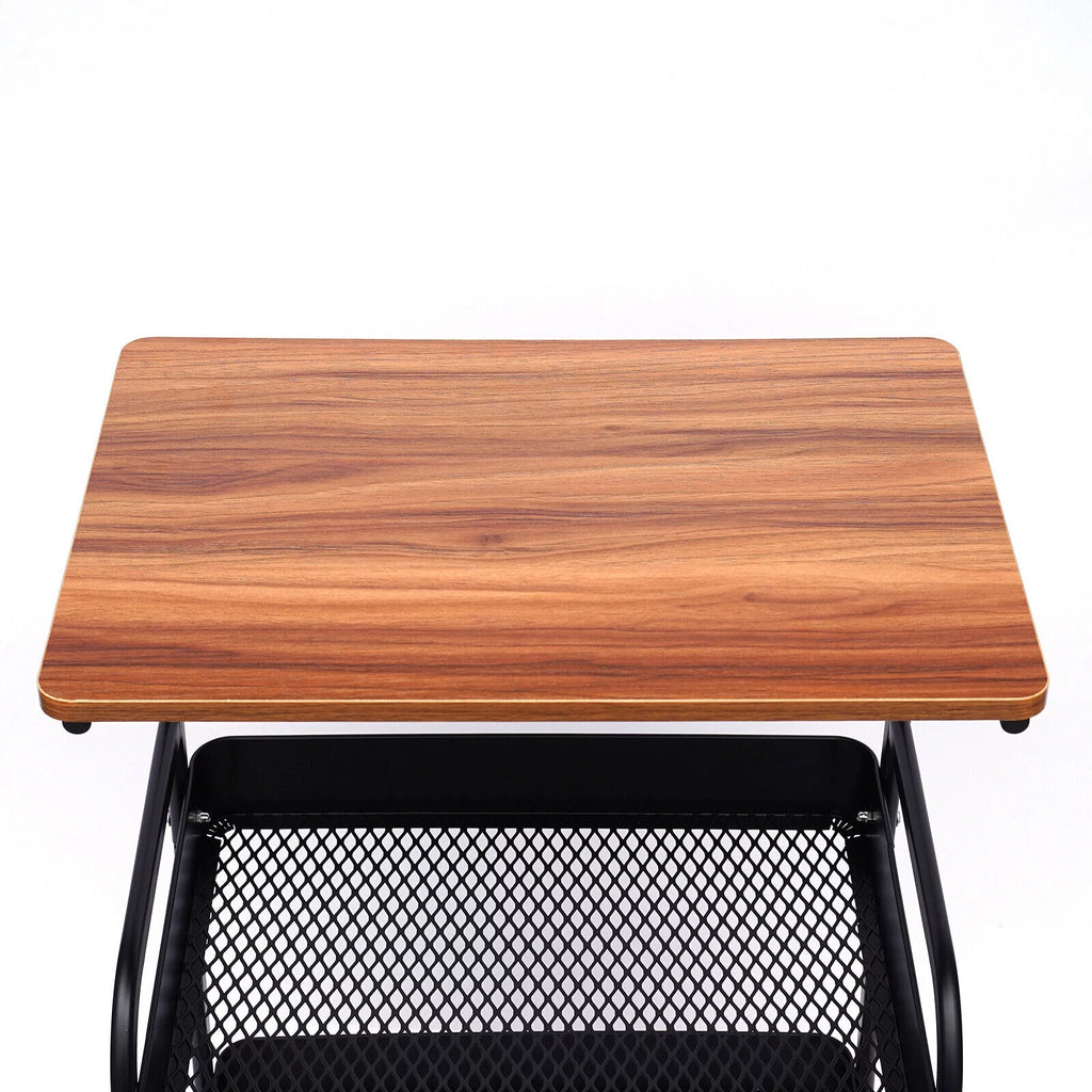 3 Tier Mobile Laptop Printer Cart Rolling Computer Stand Q56405