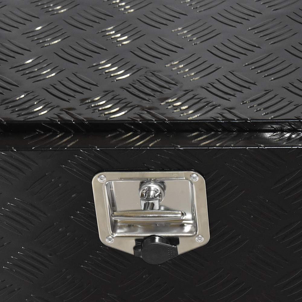 Black Aluminum Truck Tool Box Flatbed Storage X37066