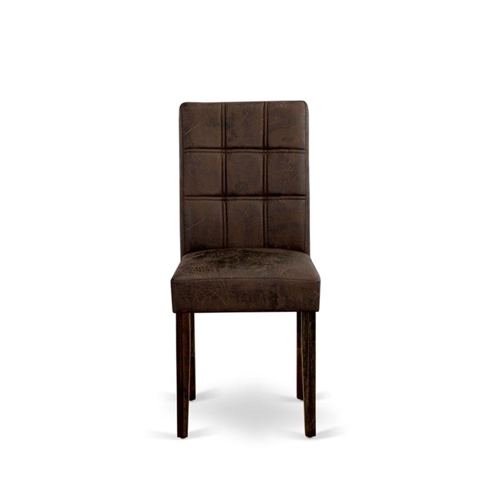 Black Faux Leather Dining Chairs Set of 2 N44323