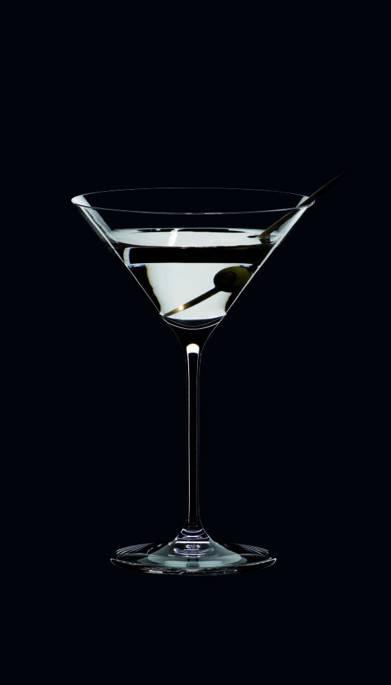 Precision Blown Crystal Martini Glasses Set of 2 Q48520