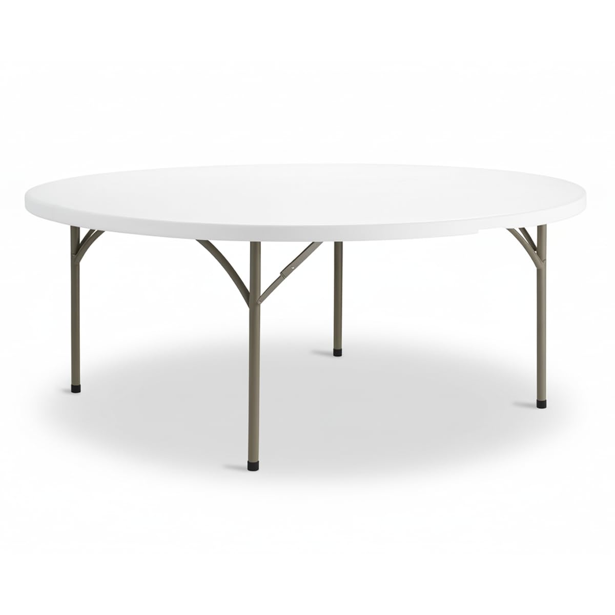 72" Round Granite White Folding Table 5 Pack P8824