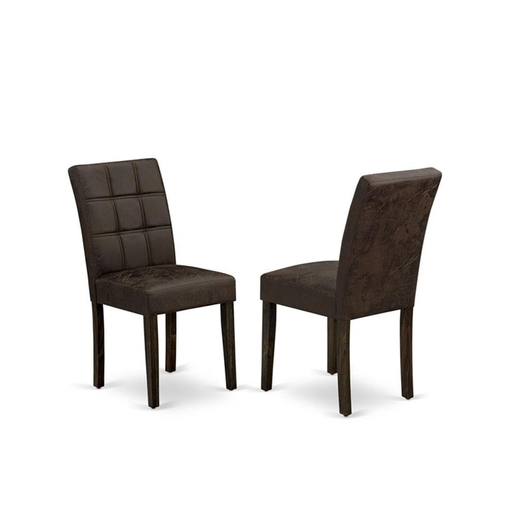 Black Faux Leather Dining Chairs Set of 2 N44323