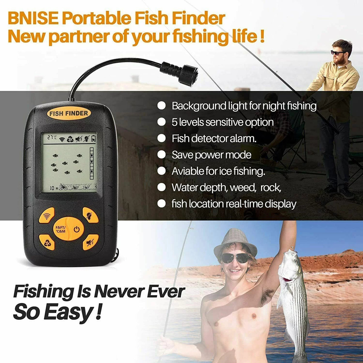 Portable Fish Finder Sonar Transducer J989776