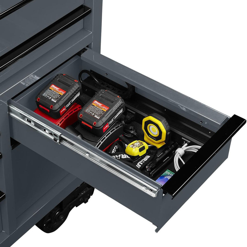 72 in. x 22 in. Triple-Bank Roll Cab, Slate Gray R286010