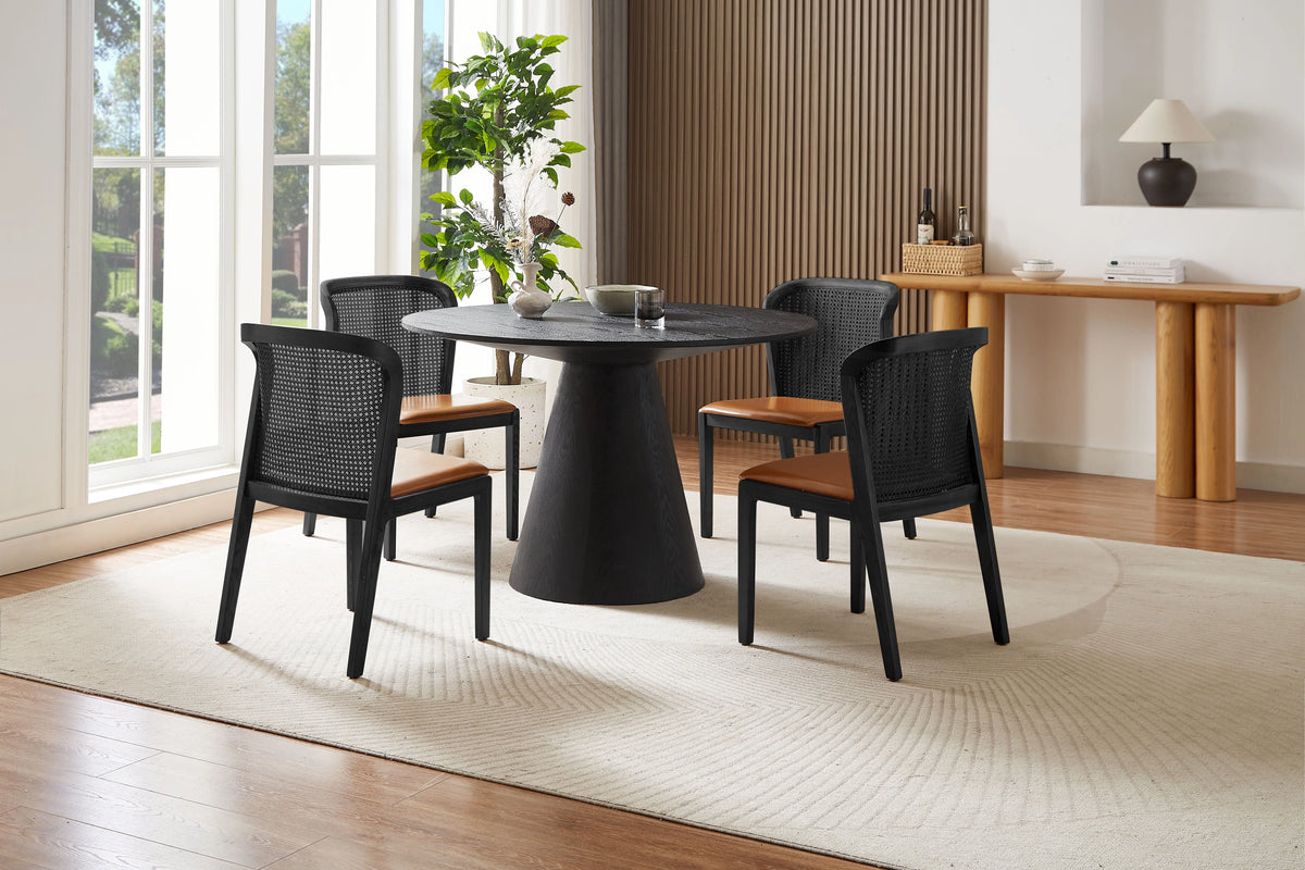 Black Round Dining Table U52667