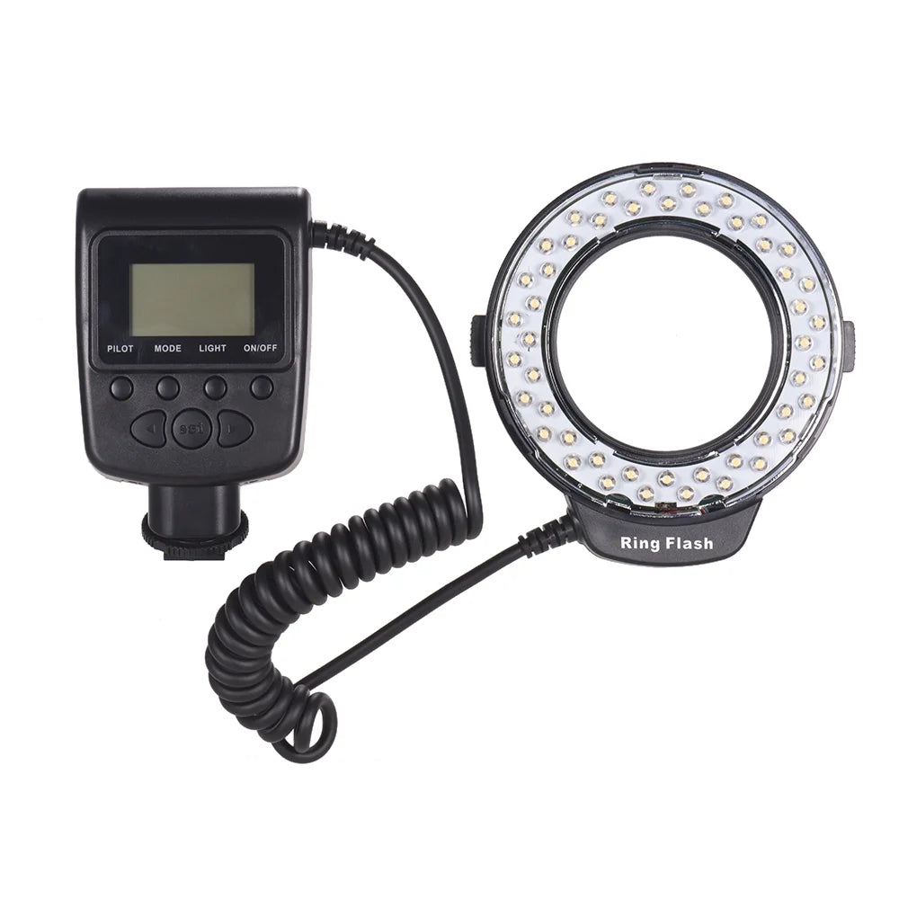 Flash Lamp 8 Adapter Power 3 Diffusers 3000-15000K LED LCD Display L5428