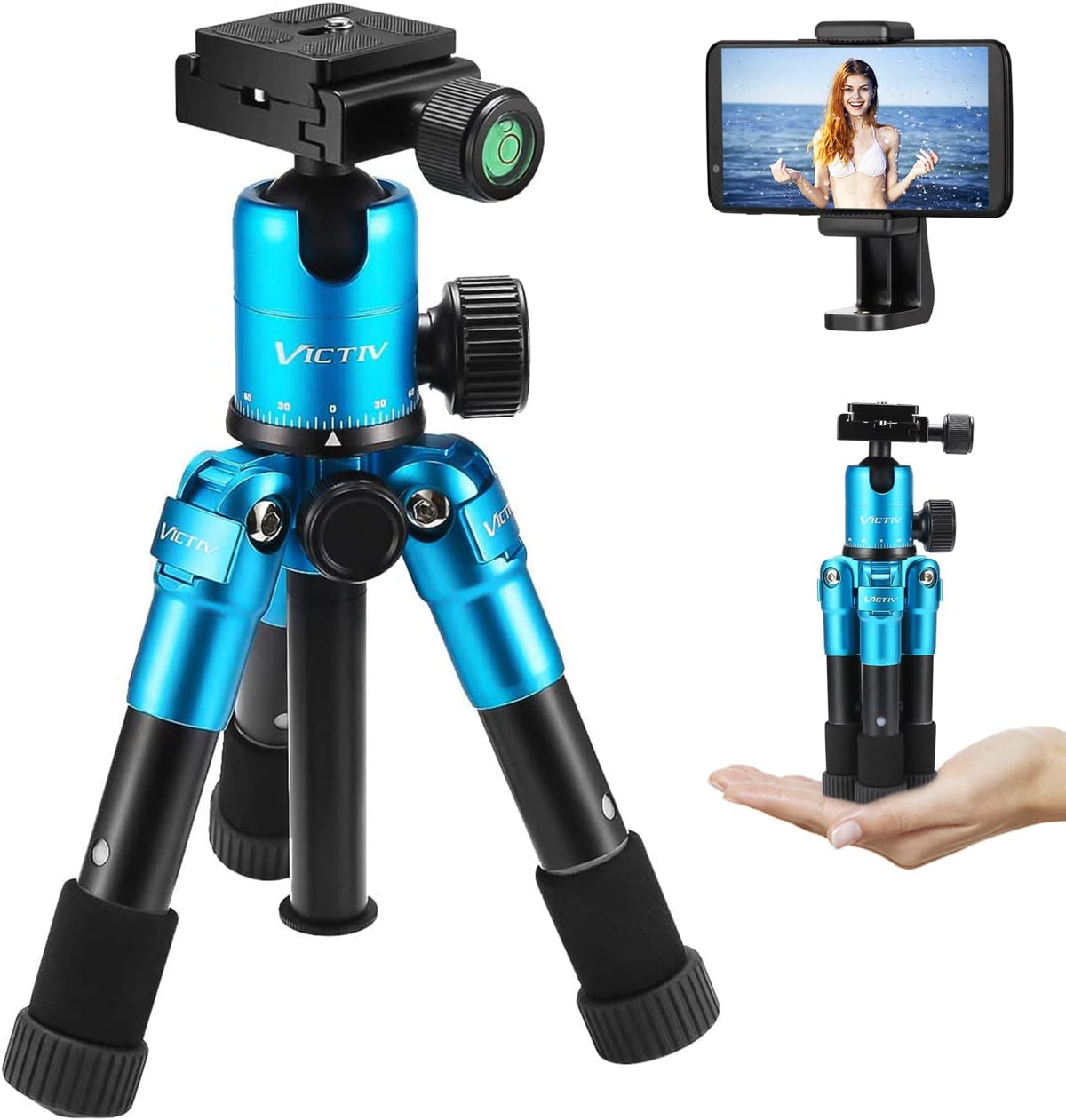 20 inch Aluminum Tabletop Tripod with 360 Degree Ball Head, Pack of 2 Z896