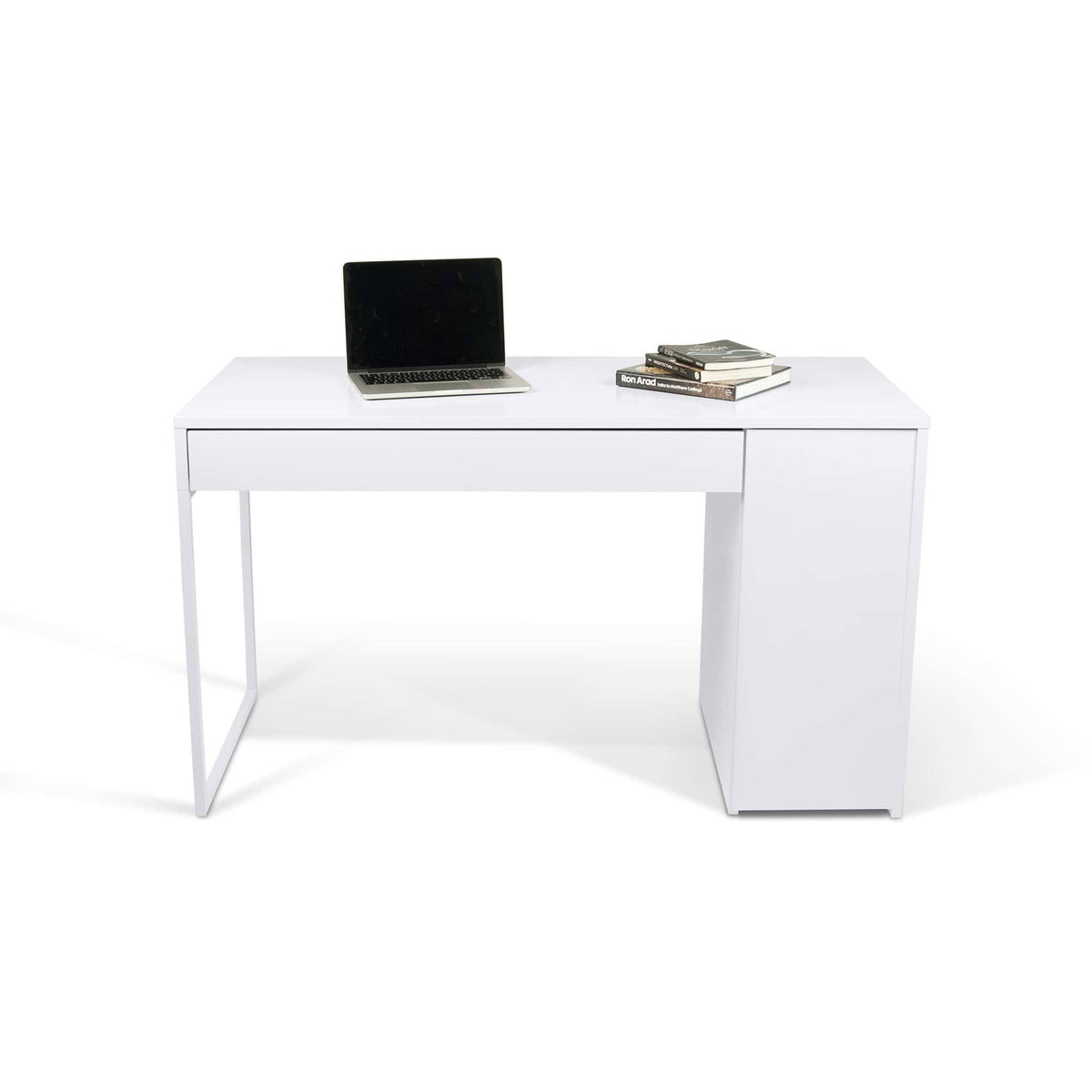 Pure White Chrome Home Office Desk F324415
