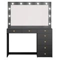 Black Painted Makeup Vanity Table with Light Bulbs H757