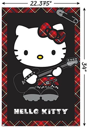 Hello Kitty Punk Red Wall Poster I830
