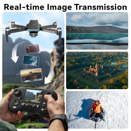 Drone with Camera, LCD Screen Remote Control, Brushless Motor, Foldable Z646220
