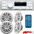 Marine Stereo & Four Speakers Boat Audio Bundle with Bluetooth D342469