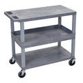 Gray 18x32 Cart with 2 Flat and 1 Tub Shelves Z68853