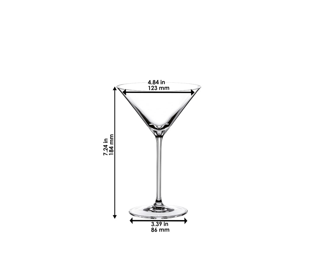 Precision Blown Crystal Martini Glasses Set of 2 Q48520