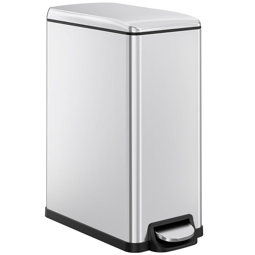 13.2 Gal Stainless Steel Slim Kitchen Trash Can J15753