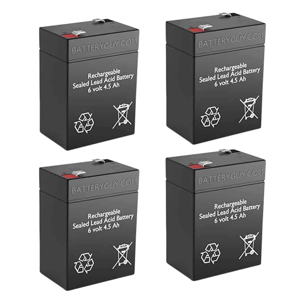6V 4.5Ah Rechargeable SLA Batteries Qty of 4 S584