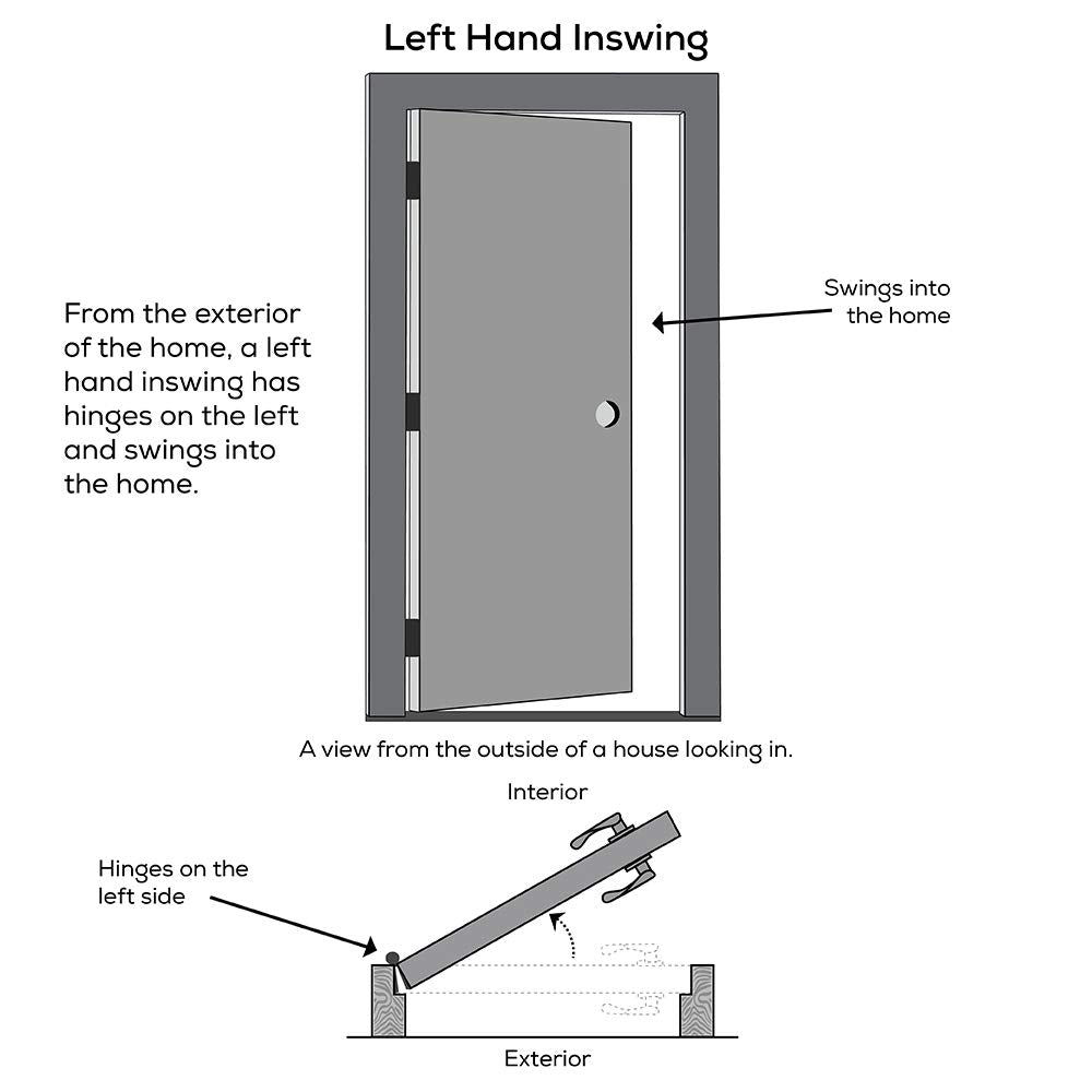 Steel Brilliant White Left Hand In-swing Prehung Front Door 6-Panel 36" x 96" Y8579