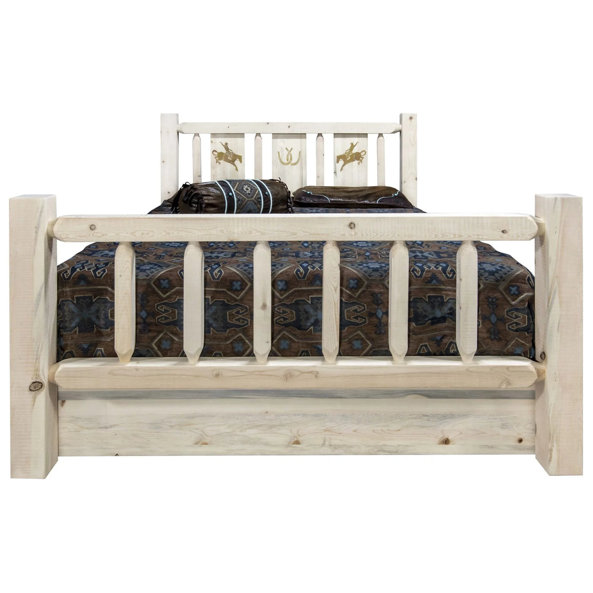 Solid Wood Twin Storage Bed V700