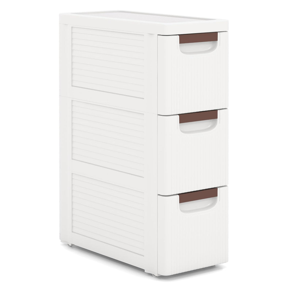 3 Drawer Narrow Rolling Storage Cart with 4 Wheels V92324