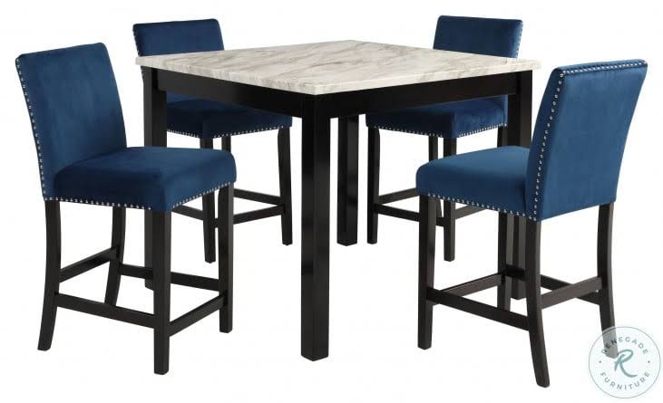 Celeste Blue Counter Height Chair Set of 2 K87162
