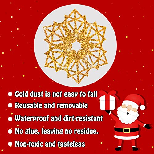 Golden Snowflake Window Clings 9 Sheets O89020