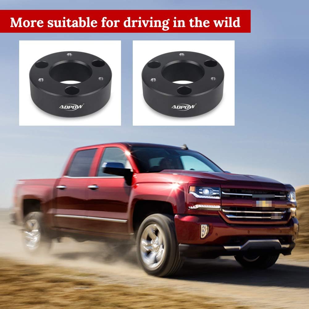 2.5" Front Leveling Lift Kit for Chevy GMC Silverado 1500 / Sierra 1500 2007-2019 Pickup, Pack of 2 G156
