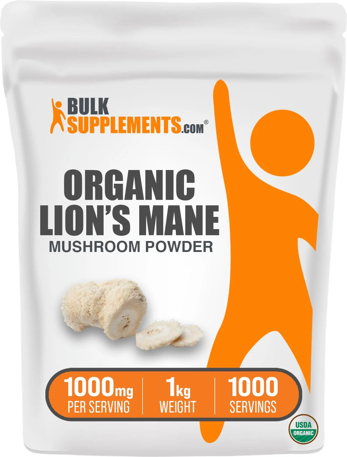 Organic Lions Mane Mushroom Powder, 1000mg, 1kg E4347