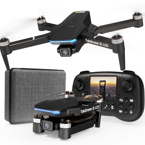 Drone with Camera, LCD Screen Remote Control, Brushless Motor, Foldable Z646220