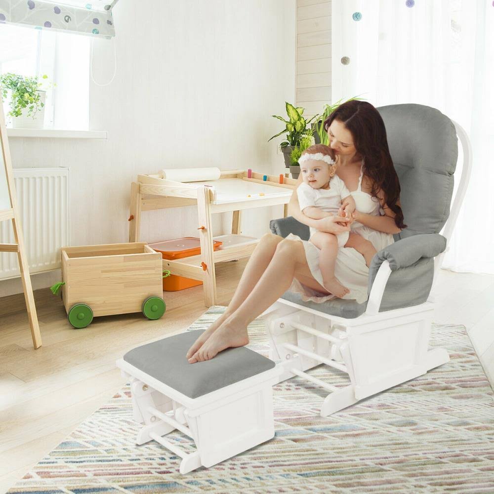 Gray Rubber Rocking Chair Set I859833