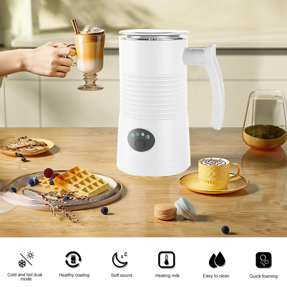 Milk Frother 4 in 1 400W Detachable Non-Stick Interior 11.84oz Electric Automatic Milk Frother J580