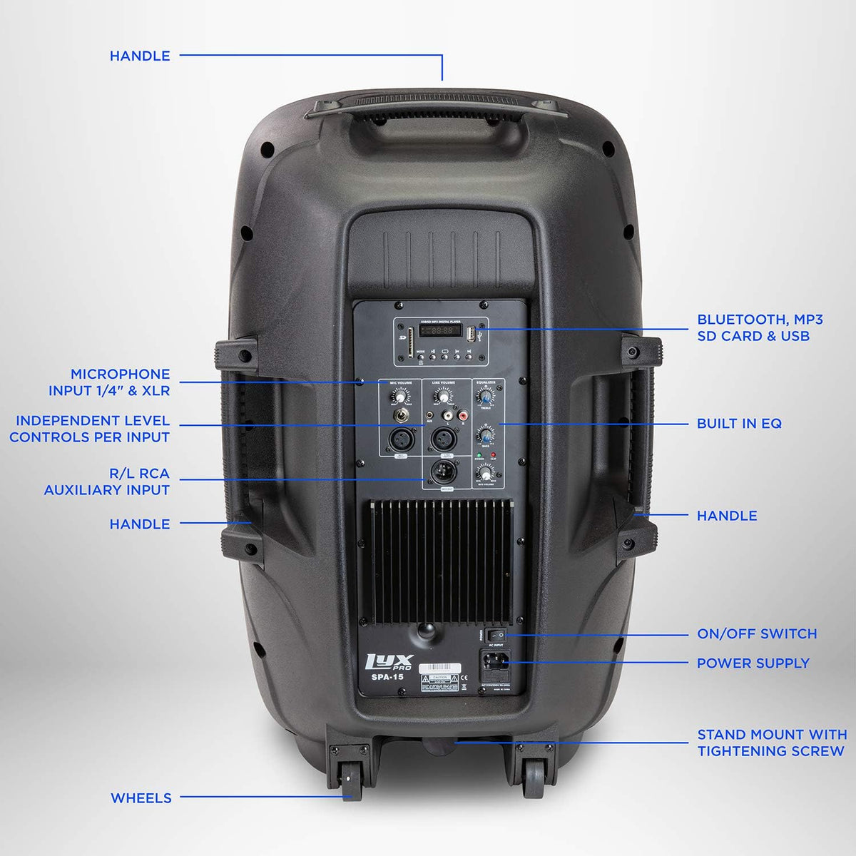 15 Portable PA Speaker System with Tripod Stand B74565