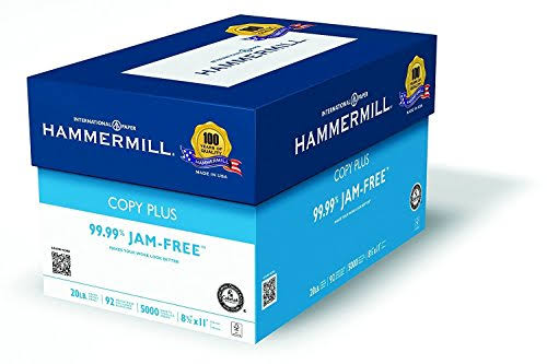 Copy Plus Paper, 20lb, 8.5 x 11, Letter, 92 Bright, 5000 Sheets H609