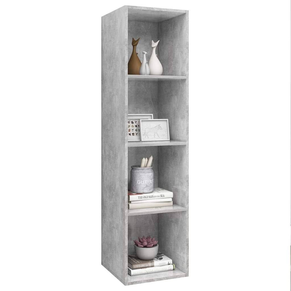 Concrete Gray Wall-Mounted TV Cabinet Chipboard W296540