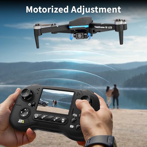Drone with Camera, LCD Screen Remote Control, Brushless Motor, Foldable Z646220