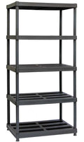 Black 5-Shelf Resin Shelf Unit Y9517