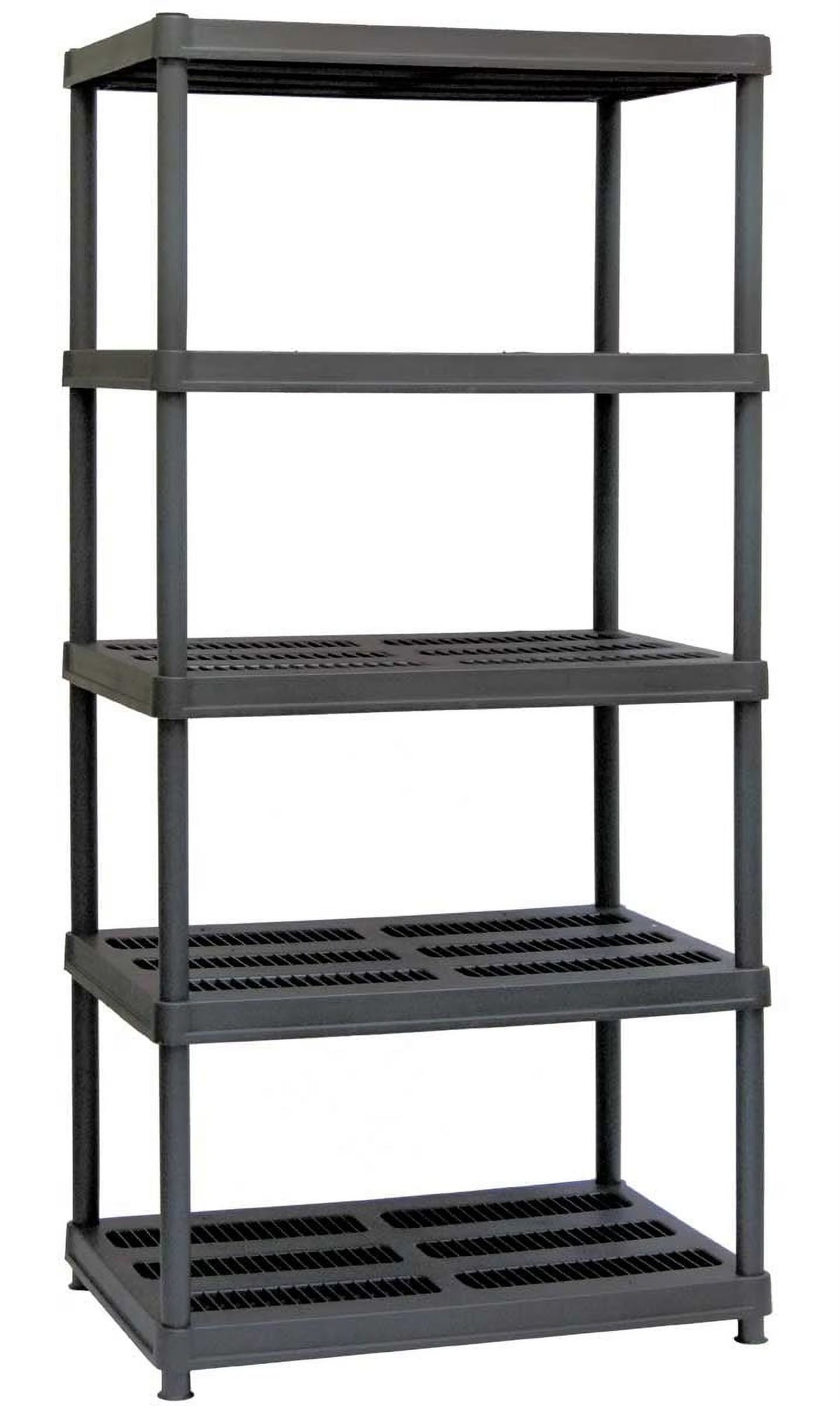 Black 5-Shelf Resin Shelf Unit Y9517