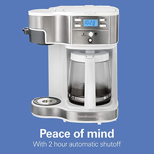 2-Way 12 Cup Programmable Drip Coffee Maker & Single Serve Machine, Glass Carafe, Black T11617