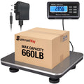 Heavy Duty Shipping Scale 660lbs Stainless Platform D889819