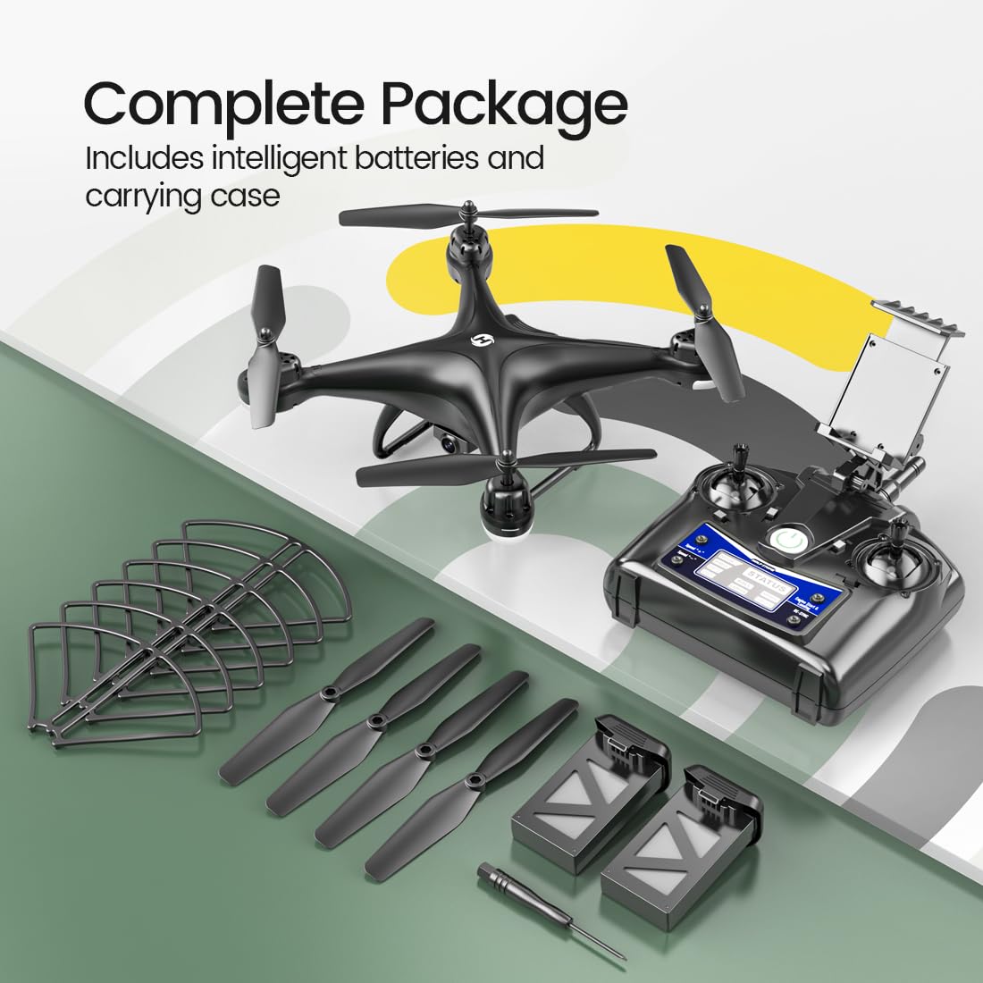FPV RC Drone with 1080P HD Camera 2 Batteries E7210