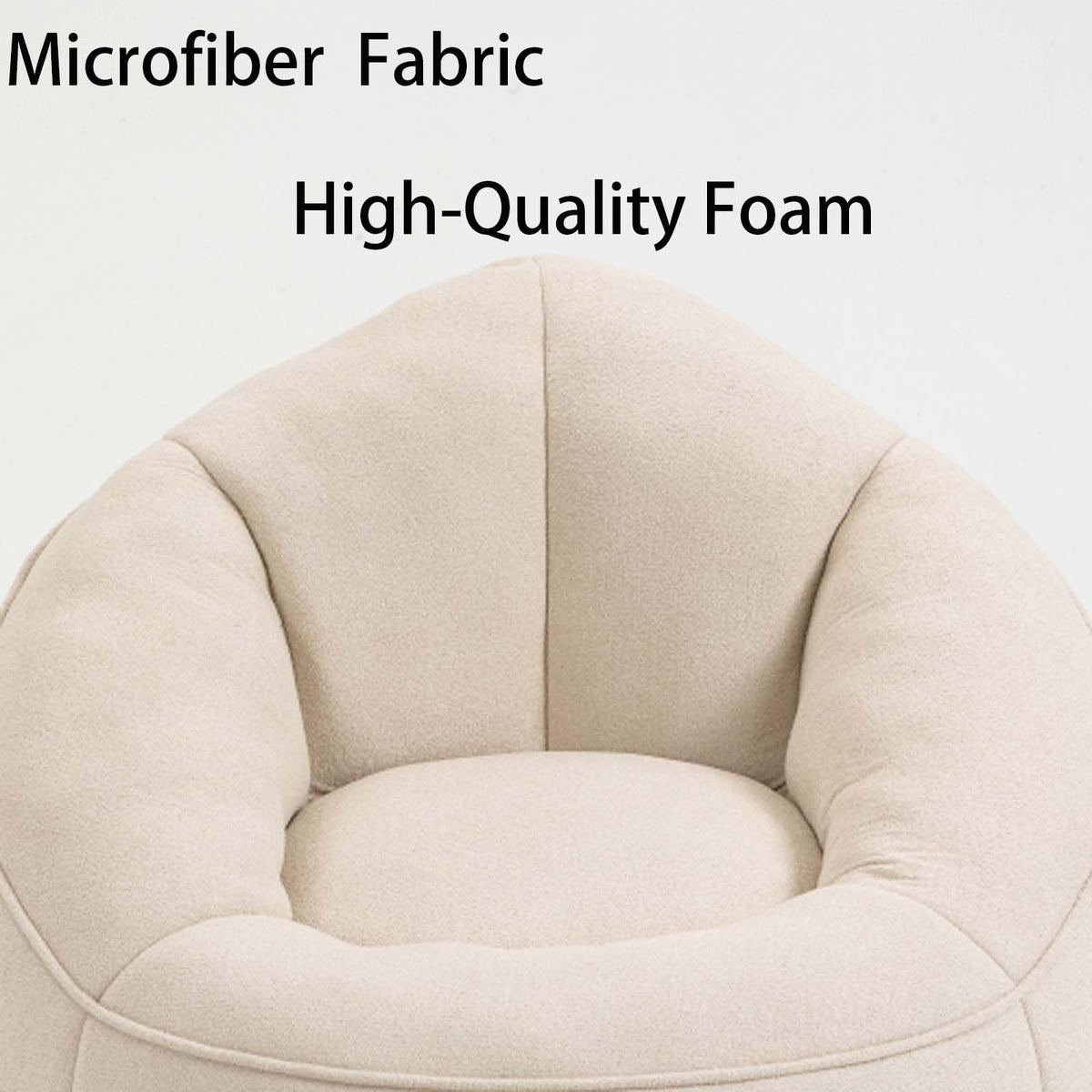 Memory Foam Bean Bag Chair with Ottoman W9056