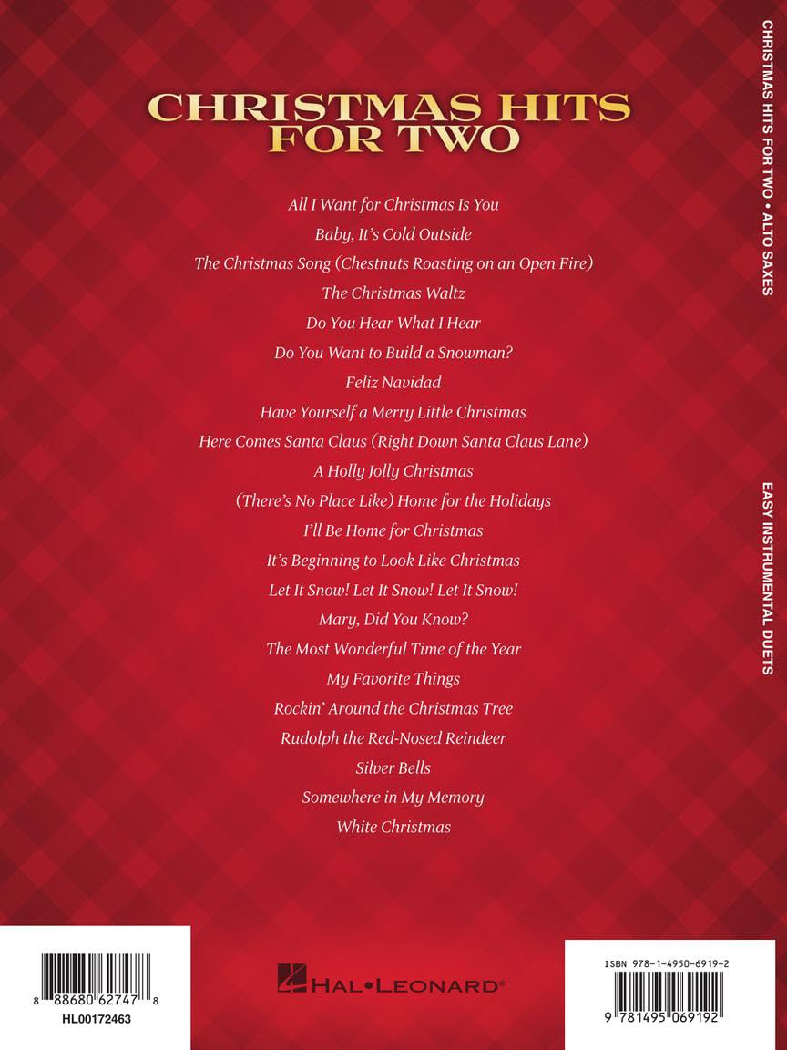 Christmas Alto Saxophone Duets M25344
