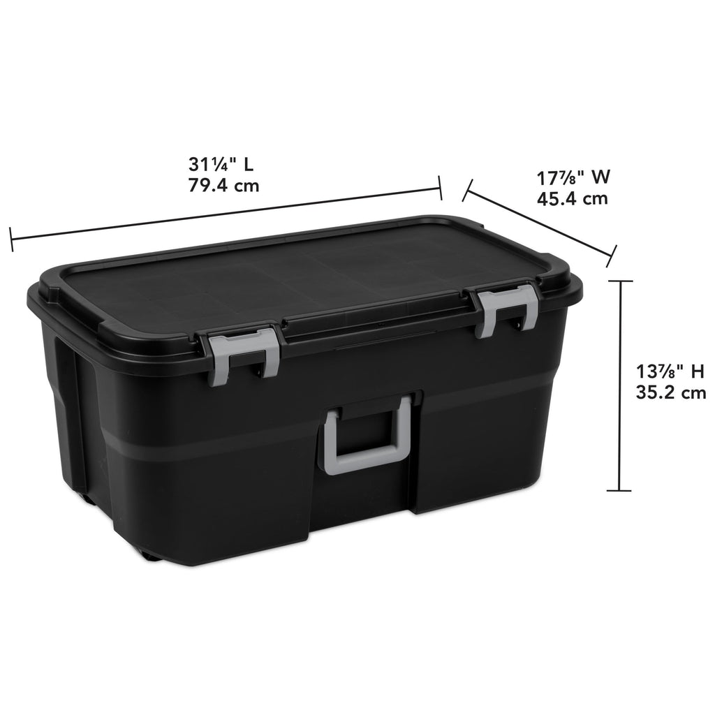 22 Gallon Lockable Heavy-Duty Plastic Storage Trunk Z31942