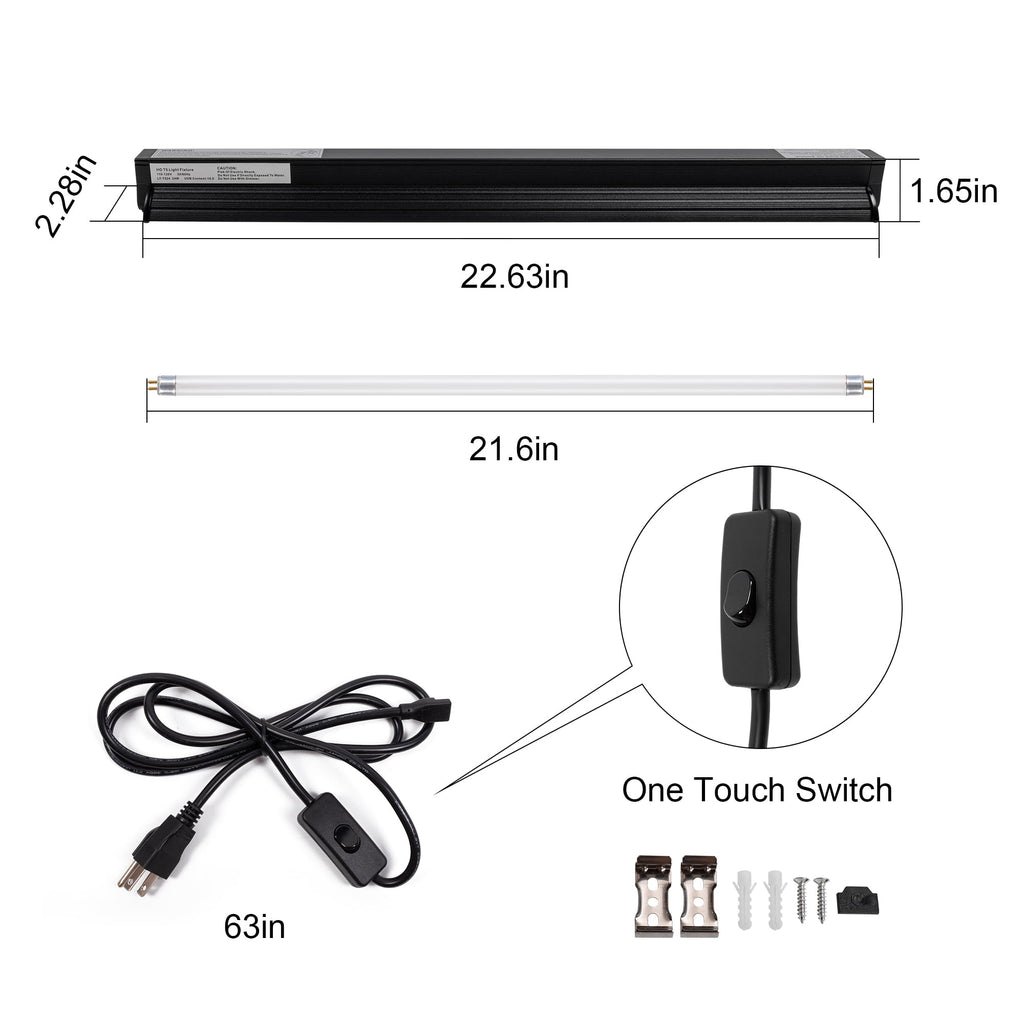 24W T5 5.0 UVB Reptile Light Kit M159