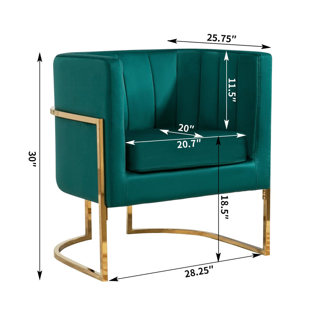 Velvet Accent Chairs Set of 2 Green I889166
