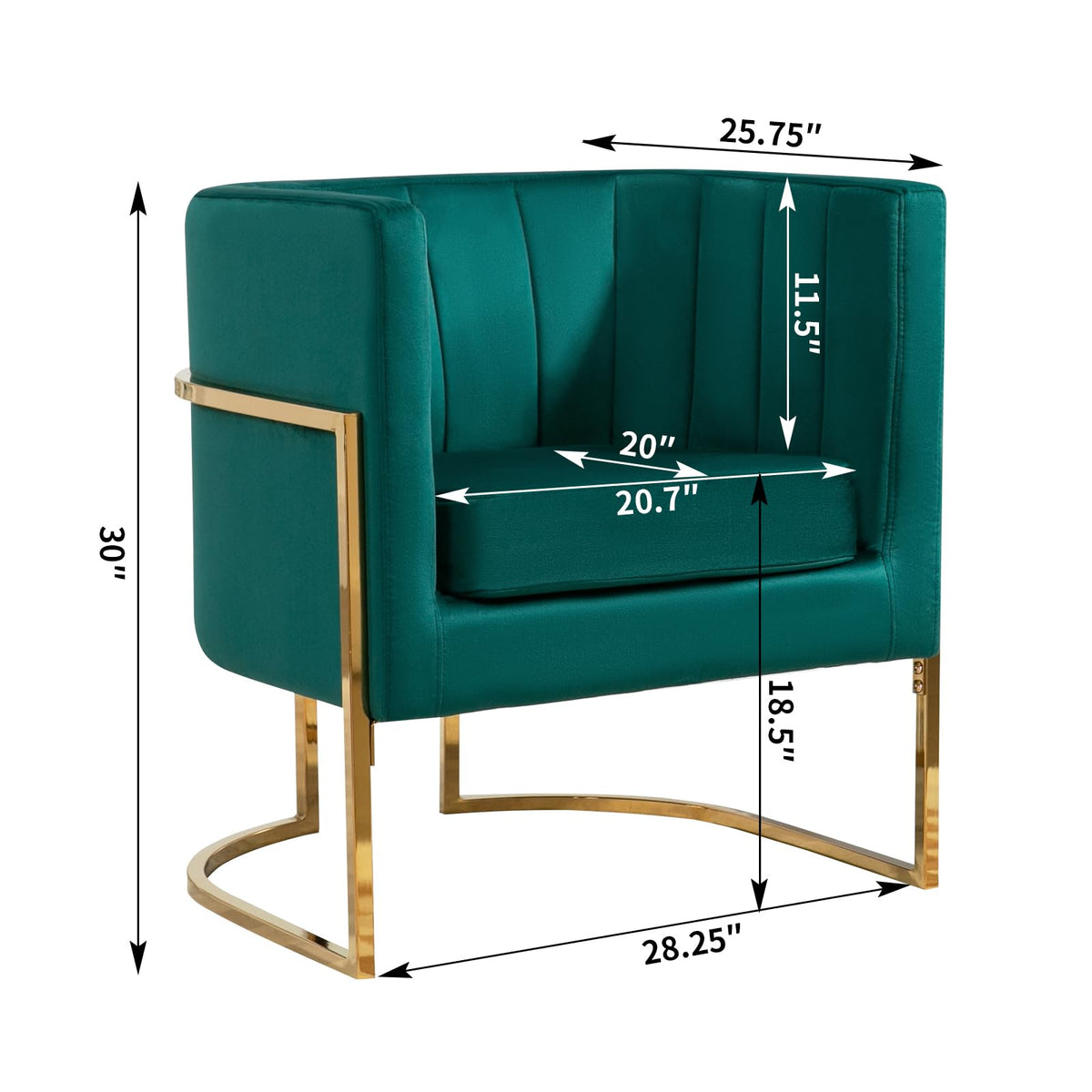 Velvet Accent Chairs Set of 2 Green I889166