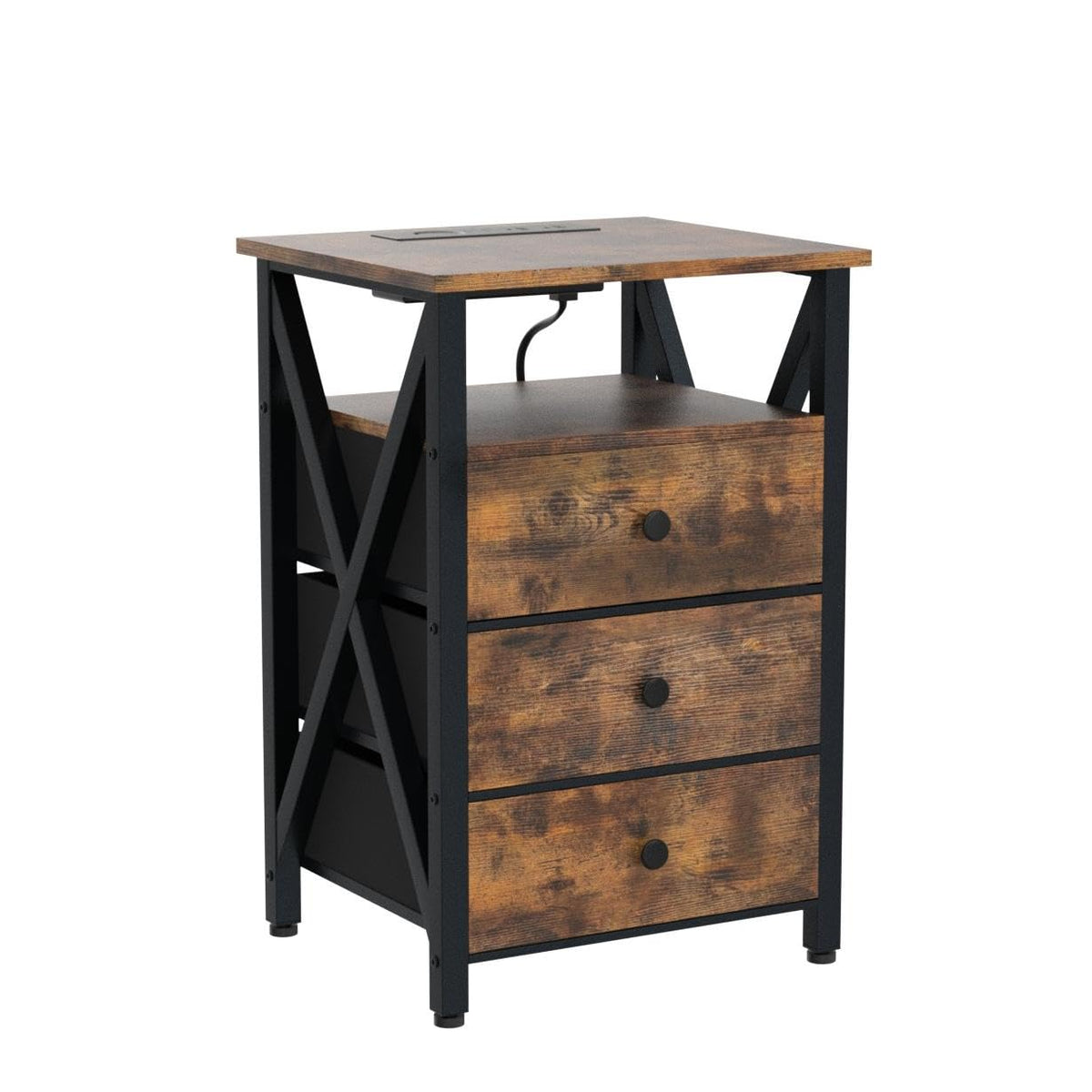 Nightstands Set of 2 with Charging Station X406