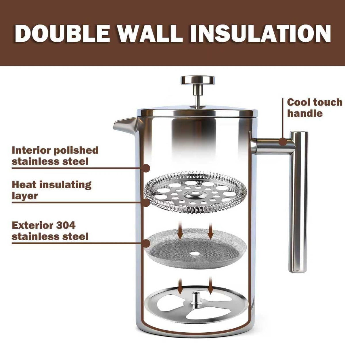 French Press Coffee Maker 61 oz C6470